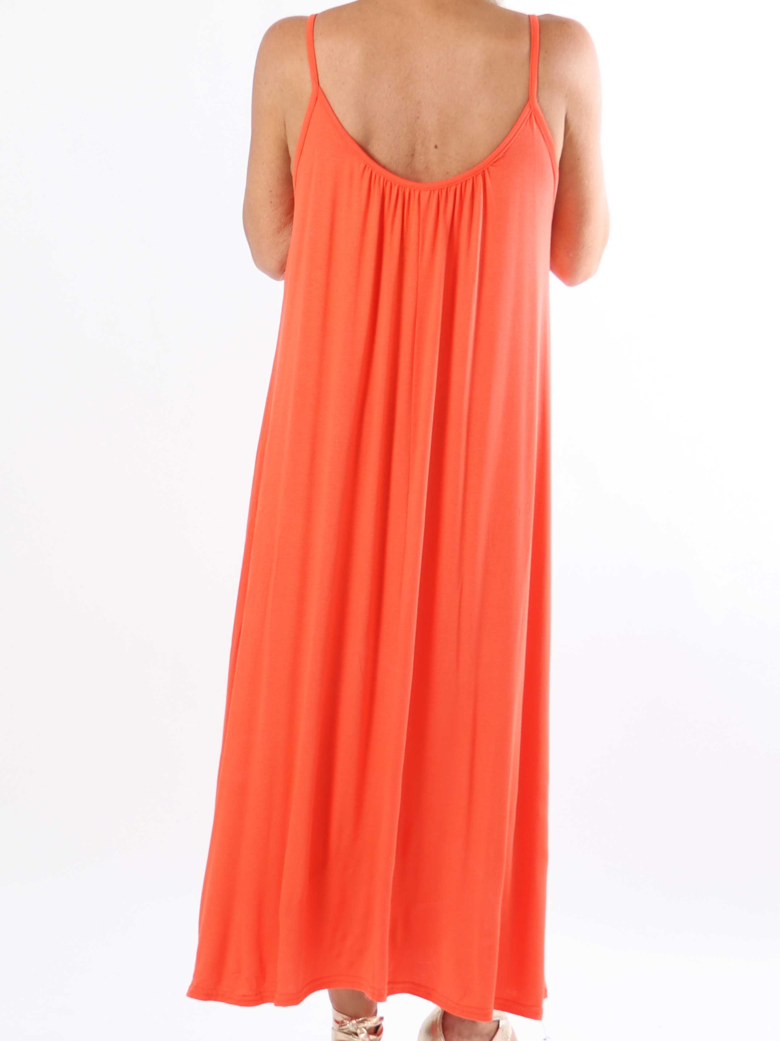 Olivia - Lång plus size-klänning med band i viskos